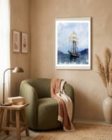 strong determination to start the ship's adventure framed in a tender room thumbnail