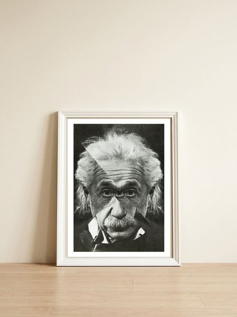 Albert E Mix 1 — framed, leaning against the wall
