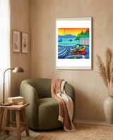 Sandspit Harbour framed in a tender room thumbnail