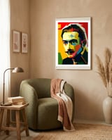 Salvador Dali Maestro Painting Pop Art Wpap framed in a tender room thumbnail