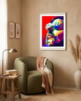 Leon The Professional Hollywood Actor Pop Art WPAP framed in a tender room thumbnail