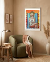 Mujer En La Silla 4 framed in a tender room thumbnail