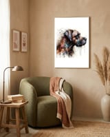 expressive-dog-profile-portrait framed in a tender room thumbnail