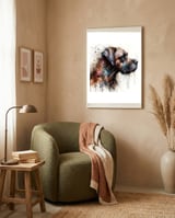 expressive-dog-profile-portrait framed in a tender room thumbnail