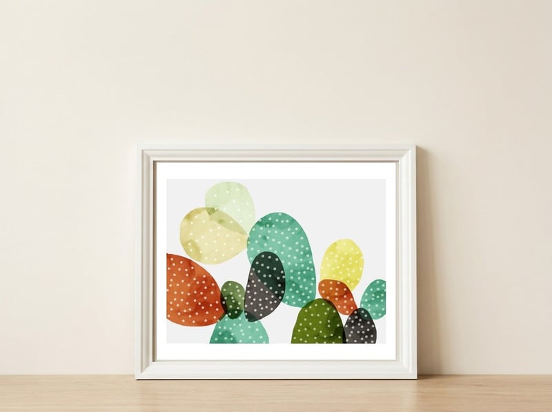 Cactus Color — framed, leaning against the wall
