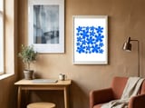 Blue Flowers Pattern framed in a focused room thumbnail