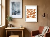 Brown Flowers Pattern framed in a focused room thumbnail