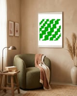 Green Wavy framed in a tender room thumbnail