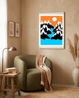 Mountainous River Mouth framed in a tender room thumbnail
