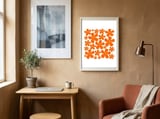 Orange Flowers Pattern framed in a focused room thumbnail