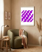 Purple Wavy Pattern framed in a tender room thumbnail