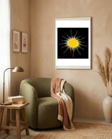 Yellow Bright Radiant Shinning Sun framed in a tender room thumbnail