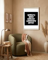 World's most coolest landscape artist framed in a tender room thumbnail