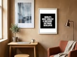 World's most coolest and awesome software developer framed in a focused room thumbnail