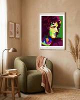Brian Harold May Pop Art WPAP framed in a tender room thumbnail