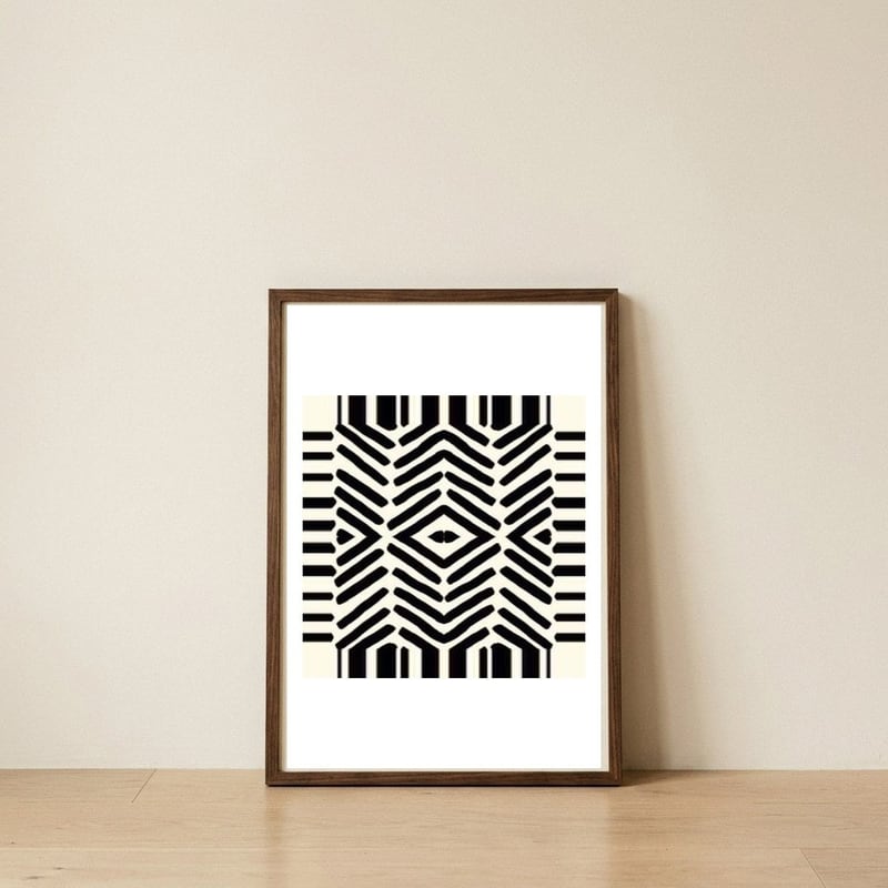 Zebra — framed, leaning against the wall