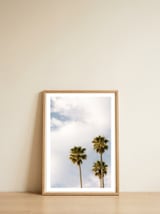 Sunset Palm Trees at California Boulevard — framed, leaning against the wall thumbnail