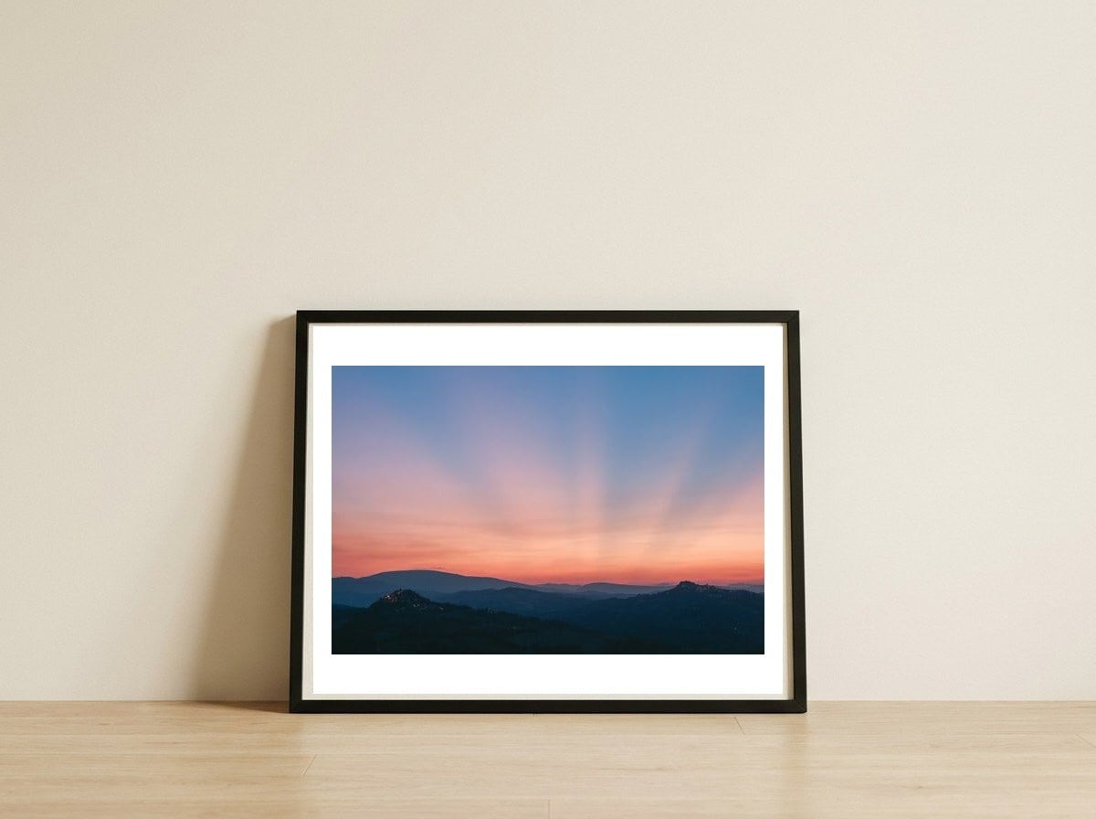 Italian sunset | Le Marche | Italy — framed, leaning against the wall