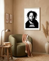 Ambrose Akinmusire AmericanJazz Musician Trumpeter framed in a tender room thumbnail