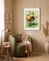 Pinup Sexy Girl On A Target framed in a tender room thumbnail