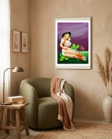 Sexy Pinup Gil Fell On Cactus From A Horse framed in a tender room thumbnail