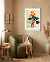 Pinup Dancing Girl framed in a tender room thumbnail