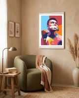 Muhammad Ali art framed in a tender room thumbnail