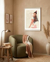 Pinup Spanish Girl framed in a tender room thumbnail
