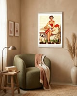 Sexy Lady With Her Little Garden framed in a tender room thumbnail