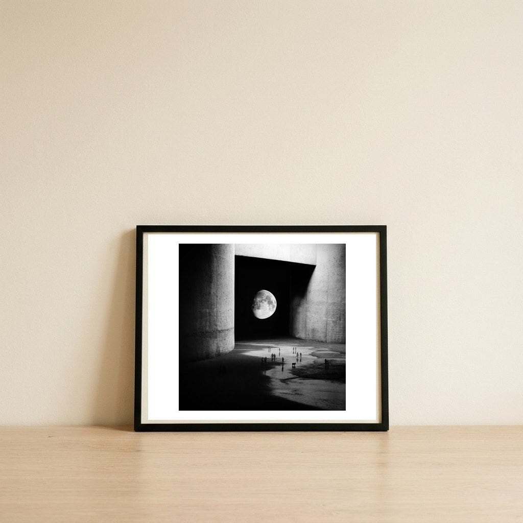 To The Moon — framed, leaning against the wall
