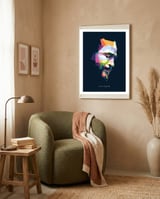 Marvin Gaye Pop Art WPAP framed in a tender room thumbnail