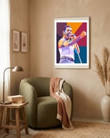 Freddie Mercury art framed in a tender room thumbnail