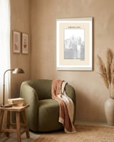 American Gothic – Grant Wood (ascii Art) framed in a tender room thumbnail