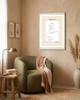 Mona Lisa – Leonardo Da Vinci Ascii Art framed in a tender room thumbnail