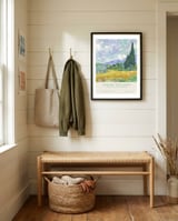 Vincent Van Gogh - Wheat field whit cypresses framed in a relaxed room thumbnail