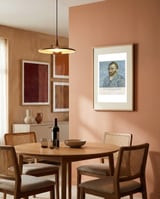 Vincent Van Gogh - Self Portrait framed in a intimate room thumbnail
