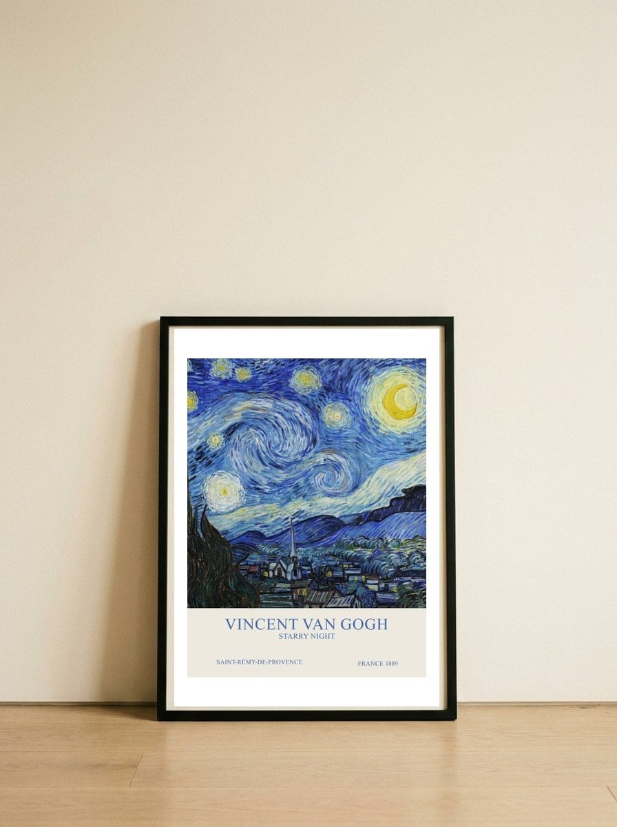 Vincent Van Gogh - Starry Night — framed, leaning against the wall