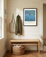 Claude Monet - Water Lilies framed in a relaxed room thumbnail