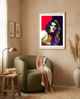 Tommy Bolin Classic Rock Guitar Art WPAP framed in a tender room thumbnail