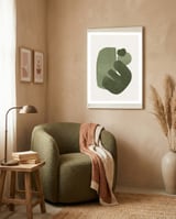 GREEN SHAPES NO.1 framed in a tender room thumbnail