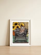 Office Owl — framed, leaning against the wall thumbnail