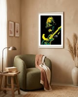 Jerry Cantrell American Heavy Metal Guitarist Legend framed in a tender room thumbnail