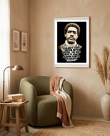Bunchy Carter American Activist Legend with Quotes framed in a tender room thumbnail