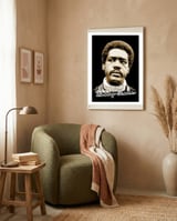 Bunchy Carter American Activist Legend in Vintage Style framed in a tender room thumbnail