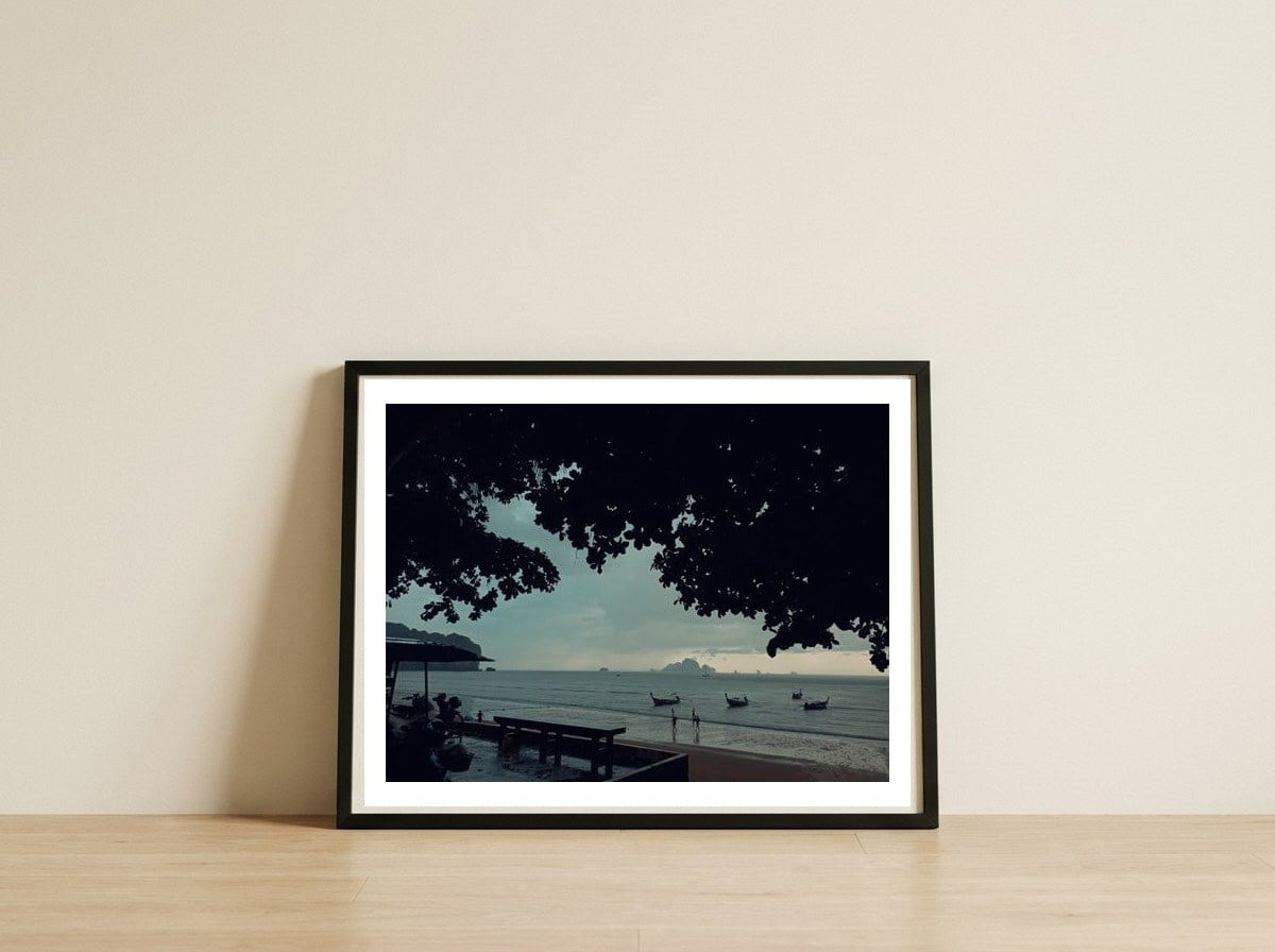 Rainy Day — framed, leaning against the wall