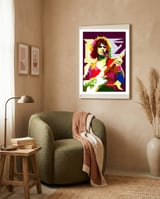 Ritchie Blackmore Deep Purple Guitarist framed in a tender room thumbnail