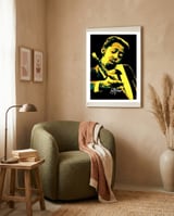 Lefty Dizz American Chicago Blues Guitarist Legend framed in a tender room thumbnail