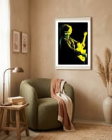 Mike Bloomfield American Blues Guitarist framed in a tender room thumbnail
