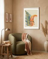 Colorful Fern Leaves framed in a tender room thumbnail