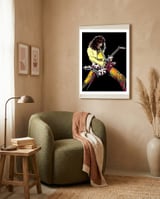 Eddie Van Halen American Hard Rock Music framed in a tender room thumbnail